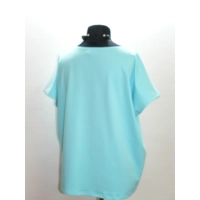 Bluza z krótkim rękawkiem typu KIMONO luźny fason - turkusowa